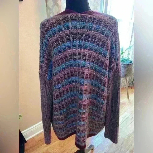 Soft Surroundings Women Size S/M Eirene Multicolor Plaid Fuzzy Sweater Cardigan - Picture 10 of 13